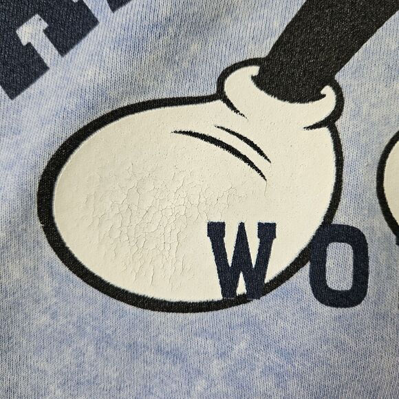 Vintage Walt Disney World Mickey Mouse Pullover Sweatshirt Y2K 90s OSFA Blue - Picture 5 of 16